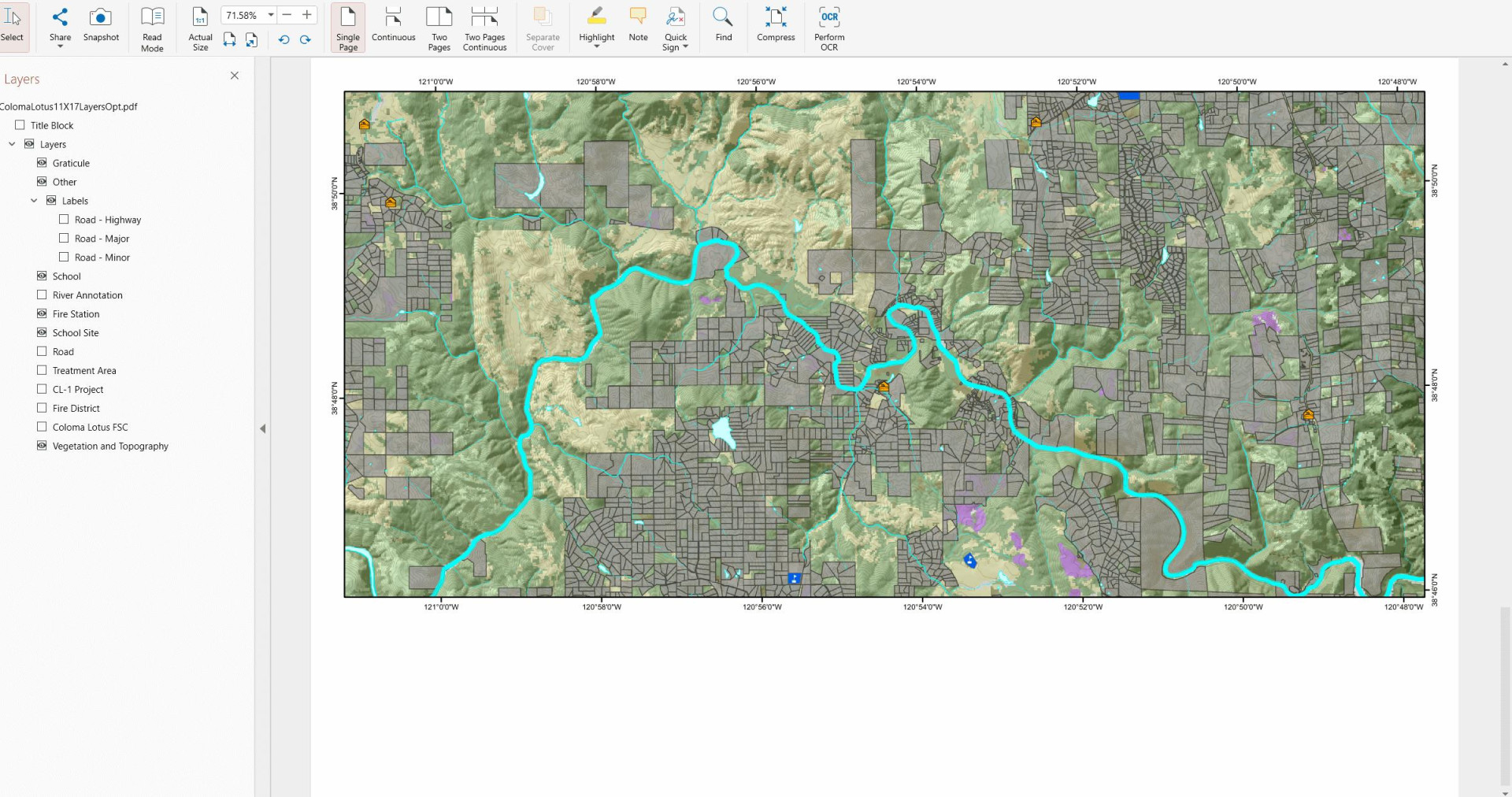 PDF Extra: visual example of a map with some hidden layers